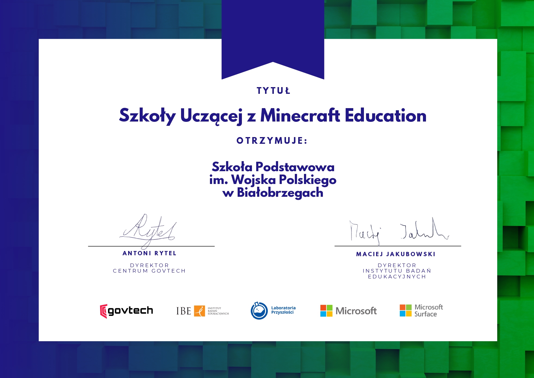 57 Certyfikat Szkoła Ucząca z Minecraft _page-0001.jpg (453 KB)